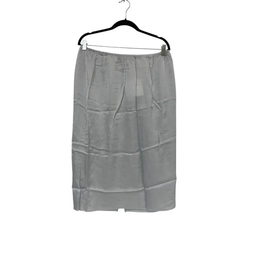 Massimo Dutti studio Women Skirt L Large Straight & Pencil Ice Gray 9338/952 NWT